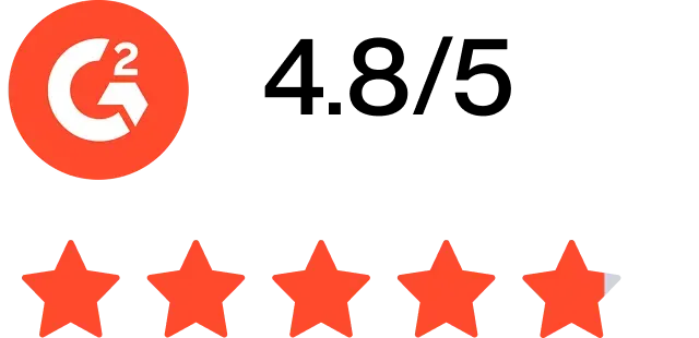 G2 4.8/5 rating