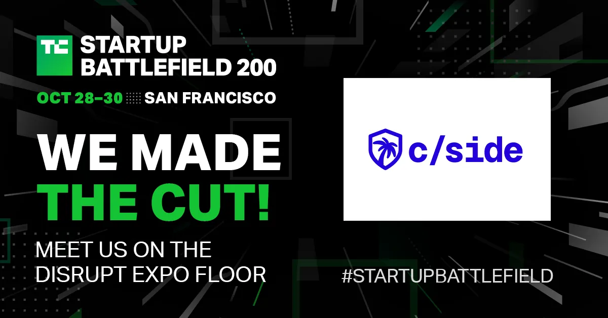 Cside picked for TechCrunch Disrupt Startup Battlefield 2024
