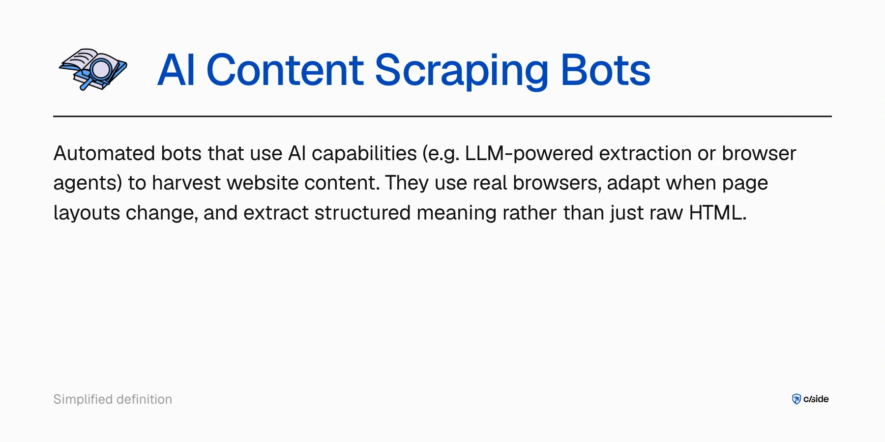 What are AI agent based content scraping bots