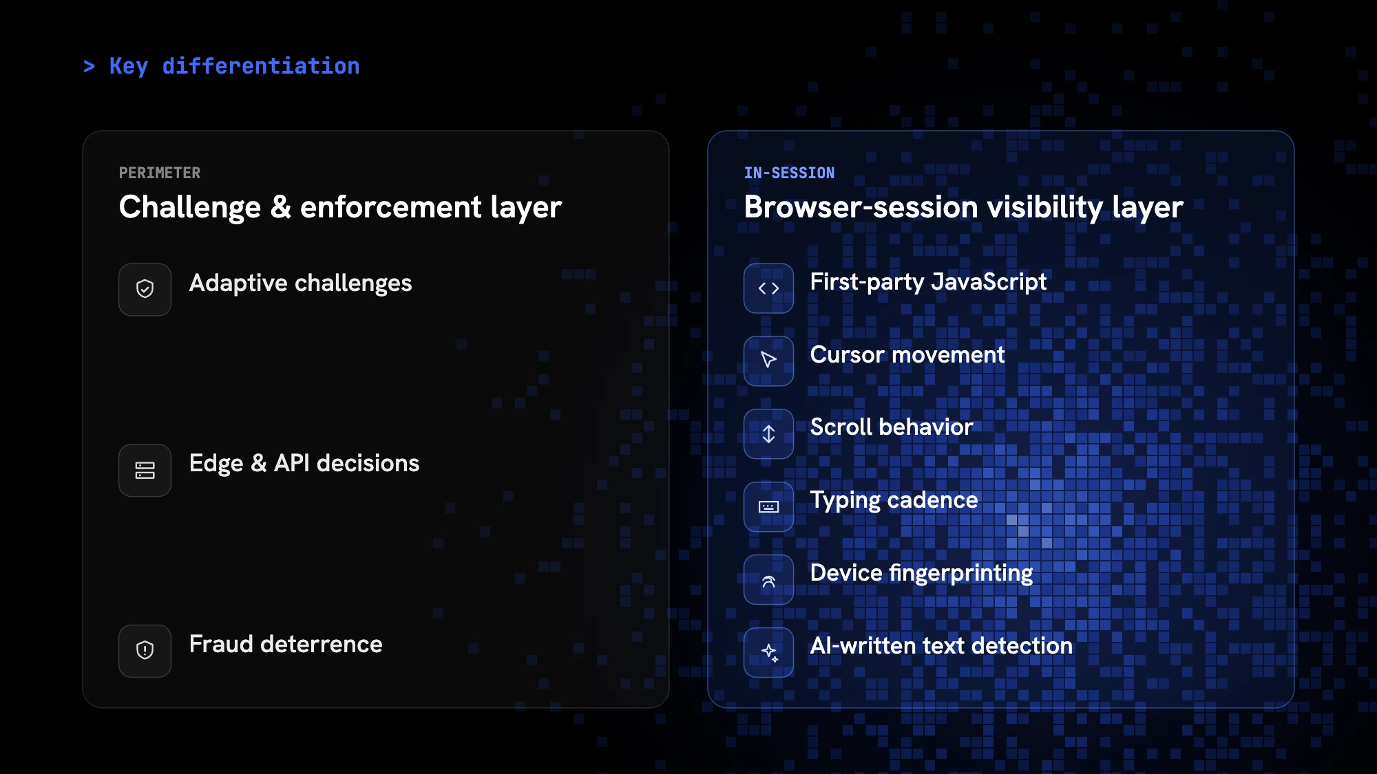 Comparación entre la aplicación de desafíos de Arkose Labs y la visibilidad de sesión en navegador de cside